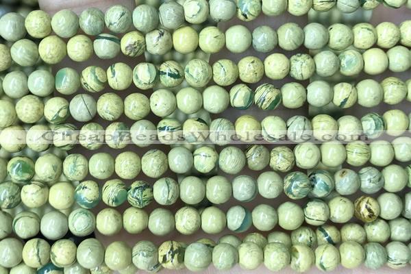 SEAS140 15 inches 4mm round natural imperial jasper beads