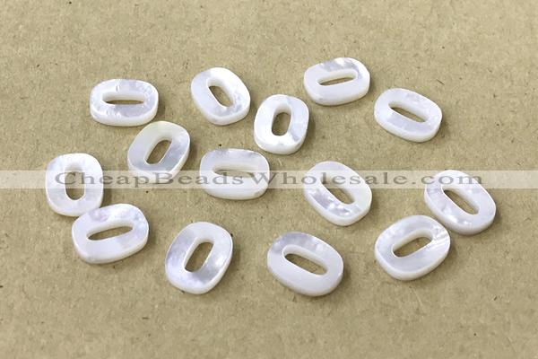 Shel01 8*10mm Natural White Shell Number Pendant