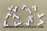 Shel08 7*10mm Natural White Shell Number Pendant