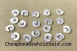 Shel21 9*10mm Natural White Shell Alphabet Letter Pendant