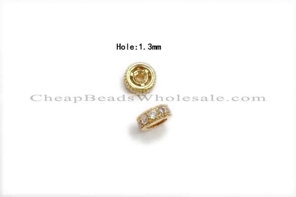 Silv102 2.3*6mm Cubic Zirconia Micro Pave 925 Sterling Silver Gold Plated