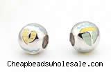 Silv174 11*12mm 925 Sterling Silver Beads Enamel Plated