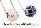 Silv185 11*12mm 925 Sterling Silver Beads Enamel Plated