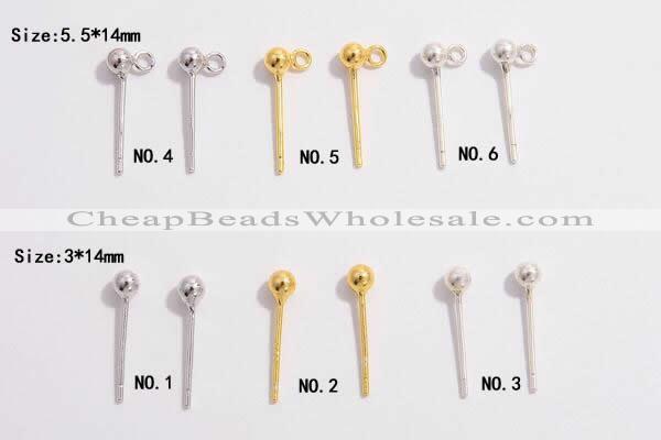 Silv52 3*14mm – 5.5*16mm 925 sterling silver earrings plated