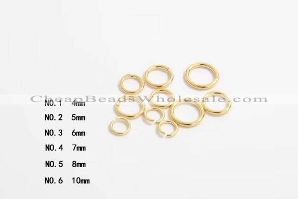 Silv74 4mm – 12mm 925 Sterling Silver Open Jump Ring Gold Plated