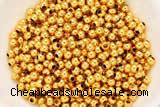Silv25 5mm, 6mm, 8mm, 10mm 925 Sterling Silver Beads Gold Plated