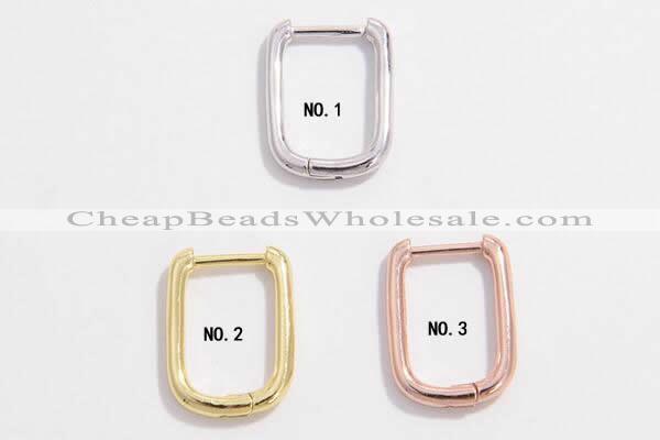 Silv49 11*15mm 925 sterling silver earrings plated