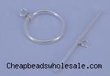 SSC02 5pcs 16mm donut 925 sterling silver toggle clasps