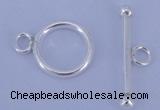 SSC03 5pcs 10mm donut 925 sterling silver toggle clasps