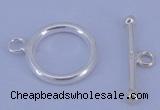 SSC04 5pcs 14mm donut 925 sterling silver toggle clasps