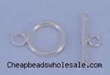 SSC10 5pcs 12mm donut 925 sterling silver toggle clasps