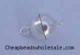 SSC103 2pcs 10mm round 925 sterling silver magnetic clasps