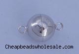 SSC104 2pcs 12mm round 925 sterling silver magnetic clasps