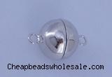 SSC105 2pcs 16mm round 925 sterling silver magnetic clasps