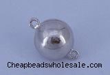 SSC108 5pcs 10mm round 925 sterling silver magnetic clasps