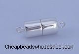 SSC109 5pcs 6.5*13mm tube 925 sterling silver magnetic clasps