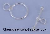 SSC11 5pcs 12mm donut 925 sterling silver toggle clasps