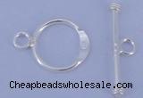SSC14 5pcs 12mm donut 925 sterling silver toggle clasps