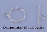 SSC17 5pcs 8.5mm donut 925 sterling silver toggle clasps