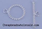 SSC21 5pcs 14.5mm donut 925 sterling silver toggle clasps