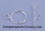 SSC23 5pcs 11mm donut 925 sterling silver toggle clasps