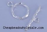 SSC24 5pcs 16mm donut 925 sterling silver toggle clasps