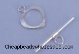 SSC26 5pcs 10*13mm heart 925 sterling silver toggle clasps