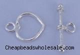 SSC27 5pcs 11*14mm heart 925 sterling silver toggle clasps