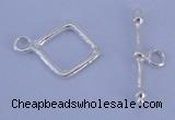 SSC31 5pcs 12*16mm diamond 925 sterling silver toggle clasps