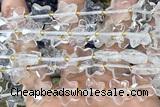 STAR40 15 inches 14mm faceted star white crystal gemstone beads
