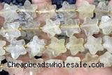 STAR45 15 inches 14mm faceted star quartz gemstone beads