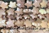 STAR46 15 inches 14mm faceted star jade gemstone beads