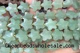 STAR51 15 inches 14mm faceted star green aventurine beads