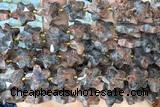 STAR58 15 inches 14mm faceted star grey opal beads