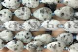 TEAR08 15 inches 13*18mm flat teardrop sesame jasper beads