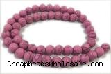 TURQ202 15 inches 6mm round synthetic turquoise beads